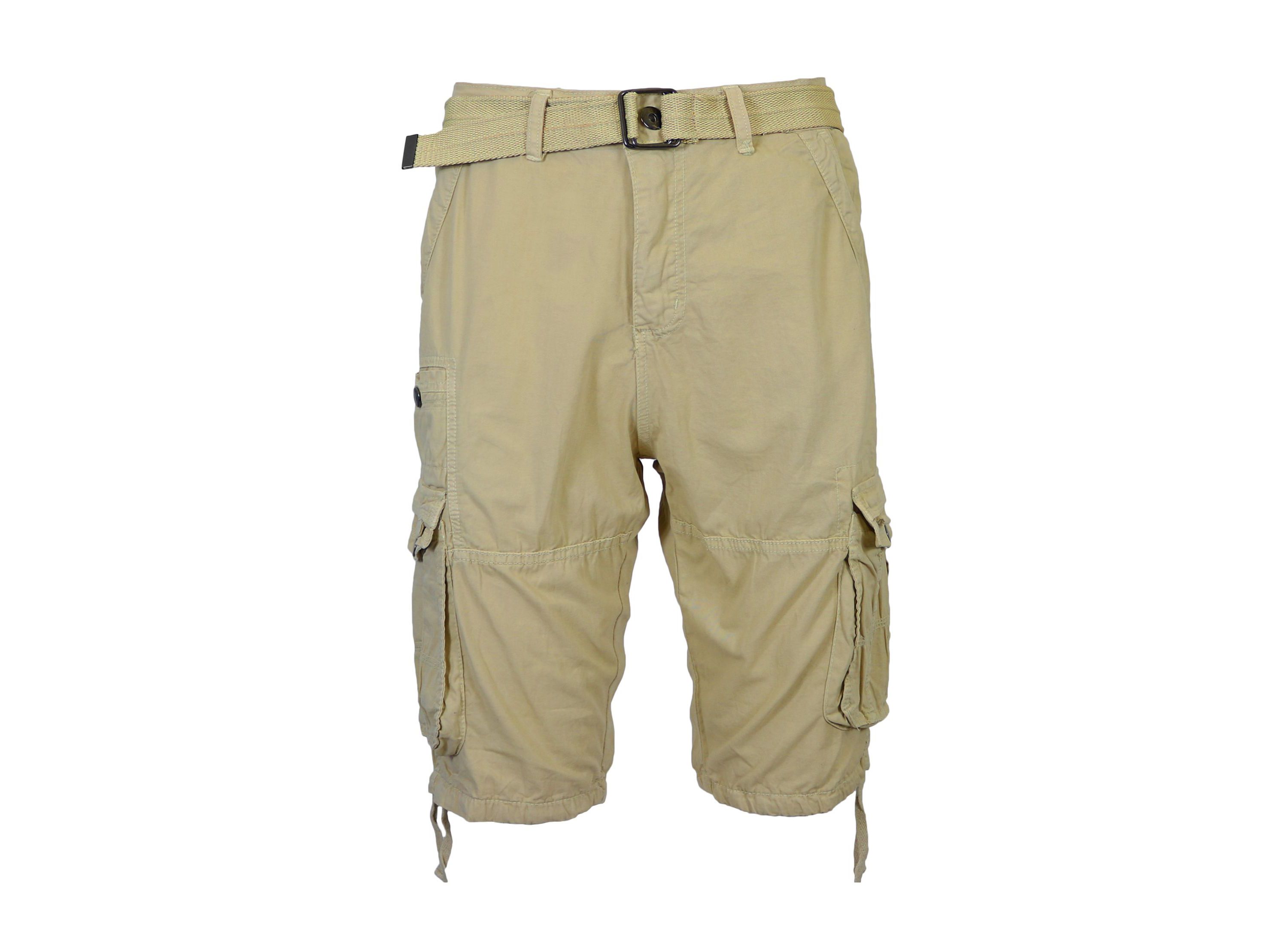 Mens Vintage Cotton Cargo Belted Shorts (Sizes, 30-42)