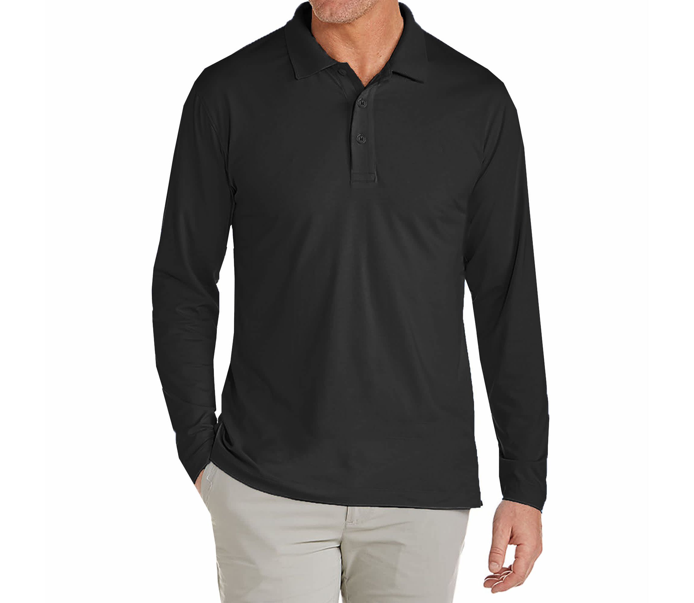 Galaxy Jump Start Mens Modern Fit Long Sleeve Polo Shirt