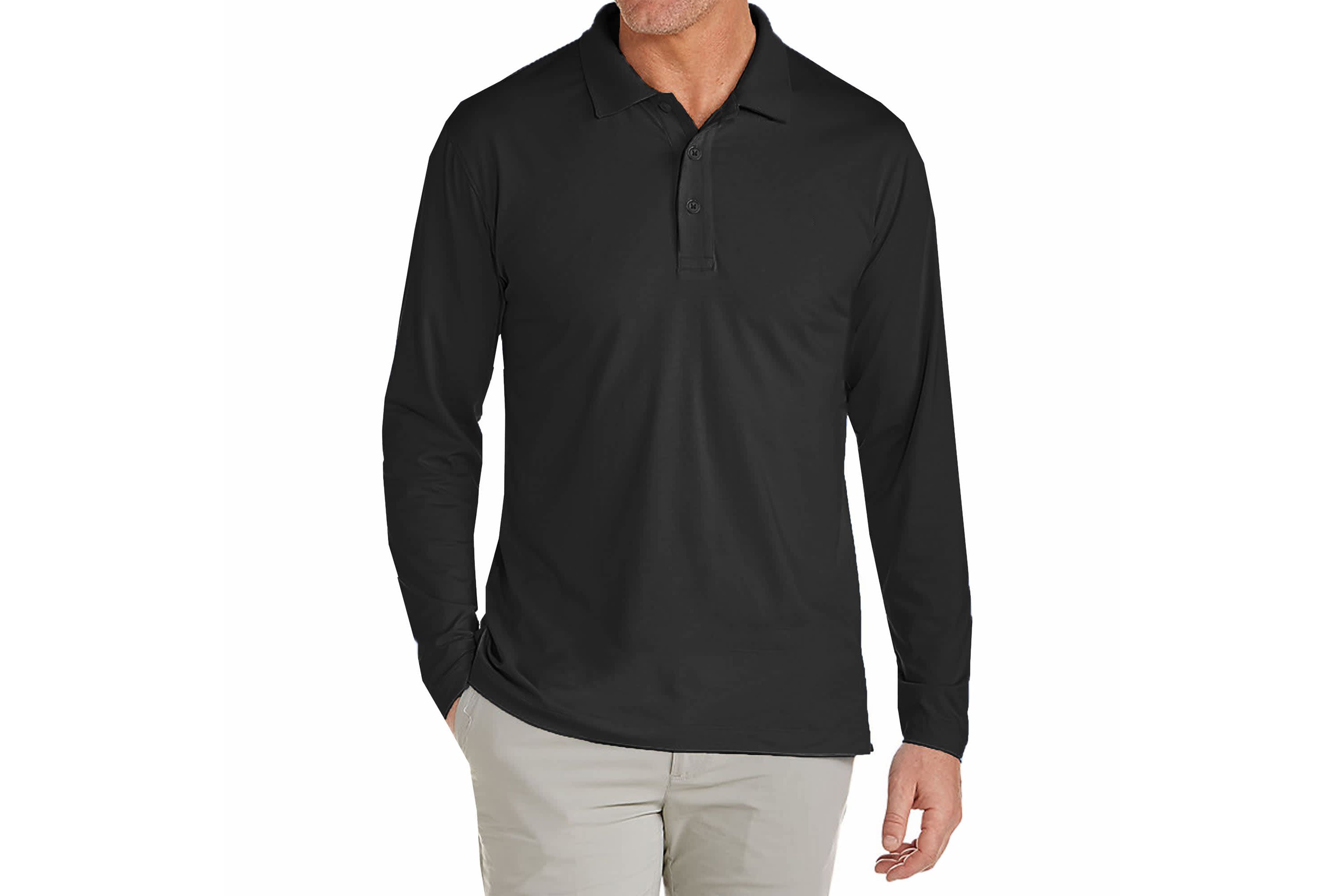 Galaxy Jump Start Mens Modern Fit Long Sleeve Polo Shirt