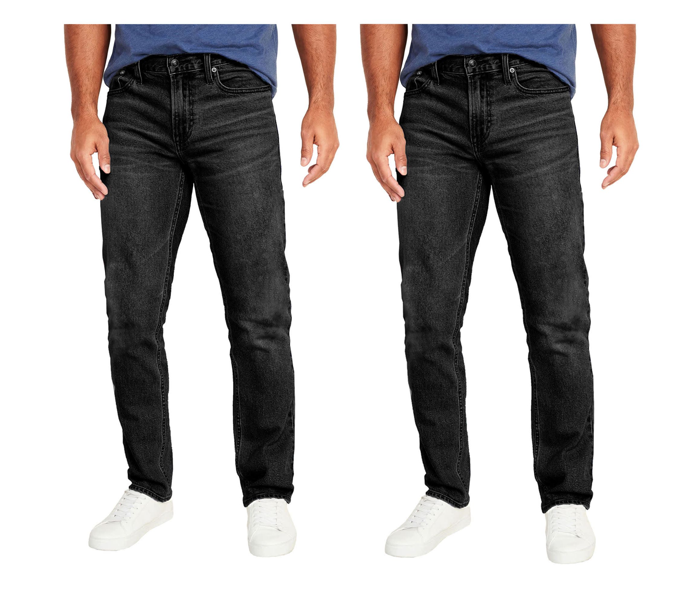 Mens Flex Stretch Slim Straight Jeans -  2 Pack