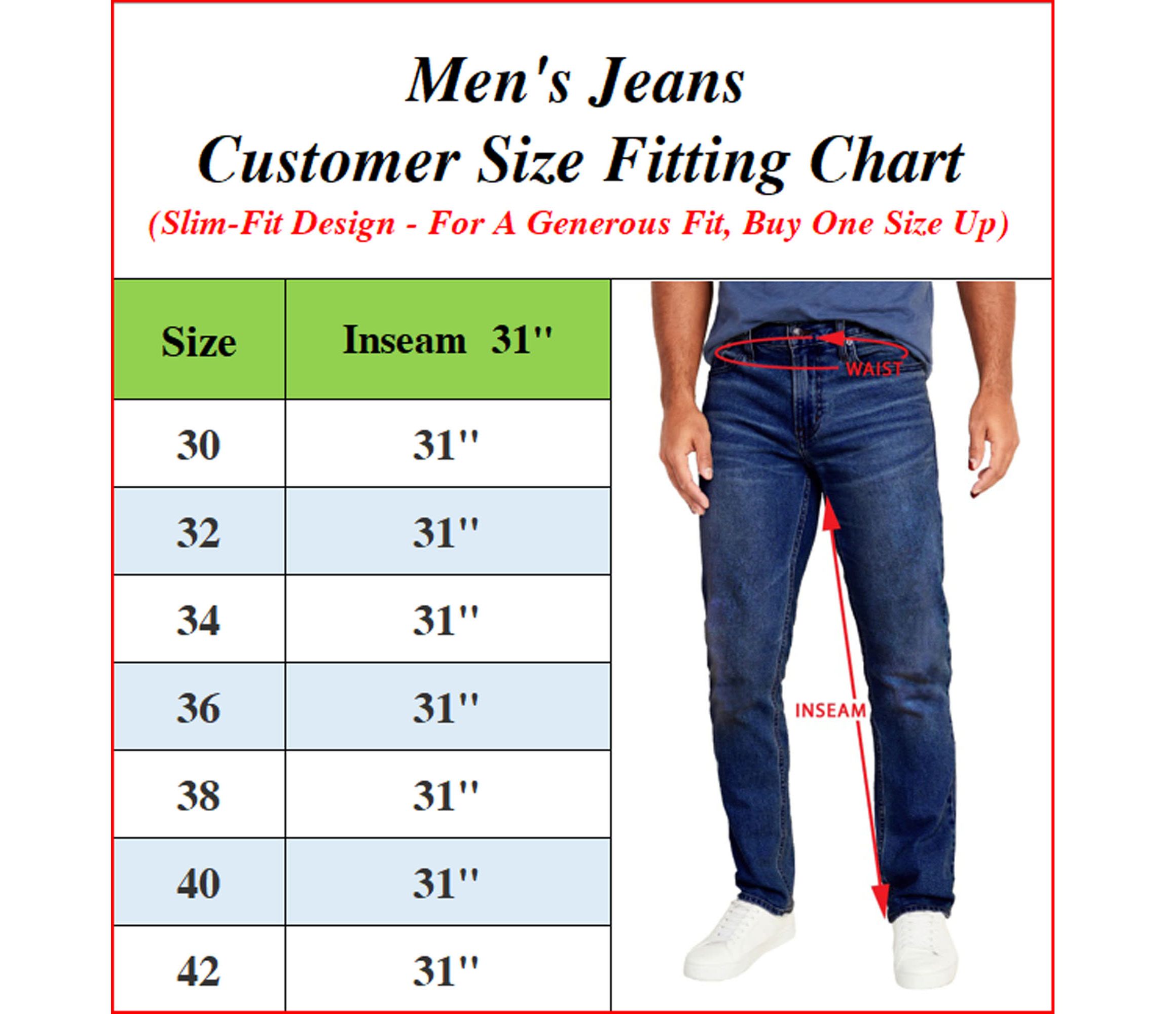 Mens Flex Stretch Slim Straight Jeans -  2 Pack