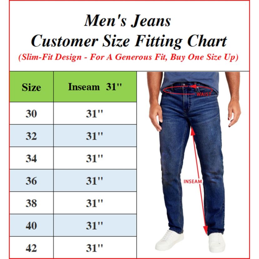 Mens Flex Stretch Slim Straight Jeans -  2 Pack