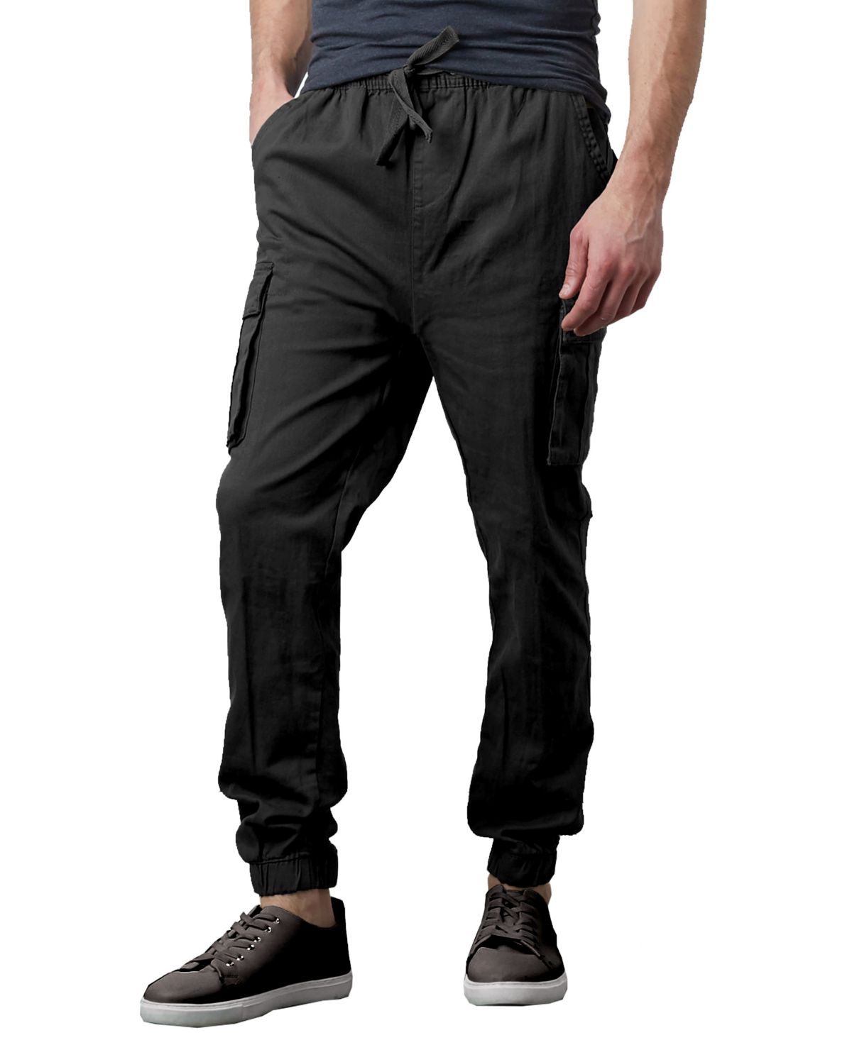 Jump Start Mens Slim Fit  Cotton Flex Stretch Cargo Jogger Pants