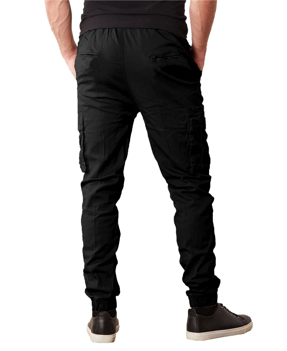 Jump Start Mens Slim Fit  Cotton Flex Stretch Cargo Jogger Pants