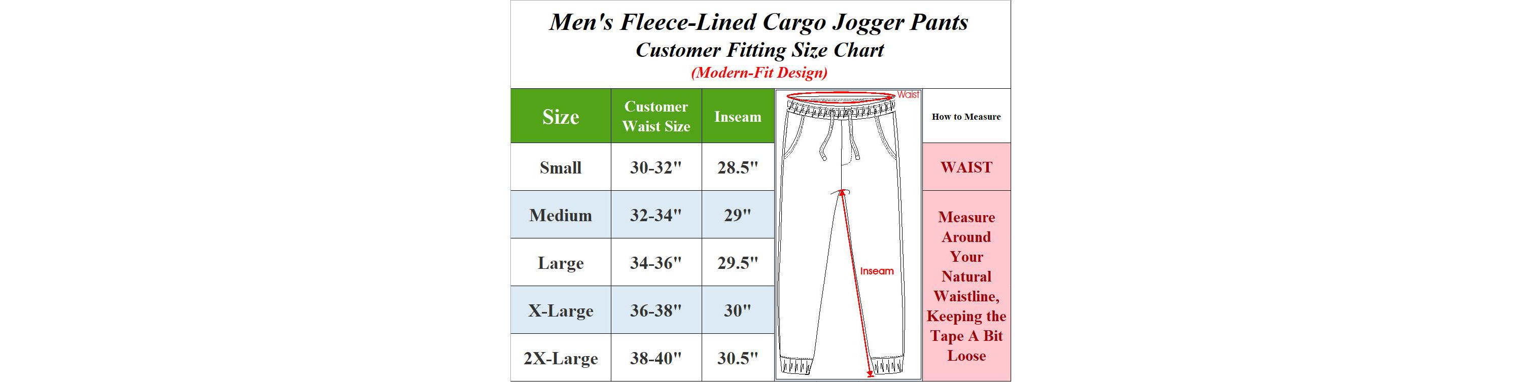 Mens Cargo Pocket Fleece Jogger Sweatpants