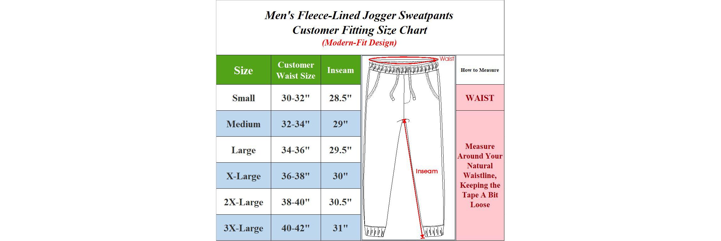 Blue Ice Mens  Fleece-Lined Jogger Sweatpants - 2 Pack