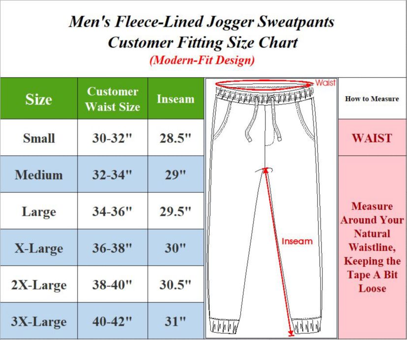 Blue Ice Mens  Fleece-Lined Jogger Sweatpants