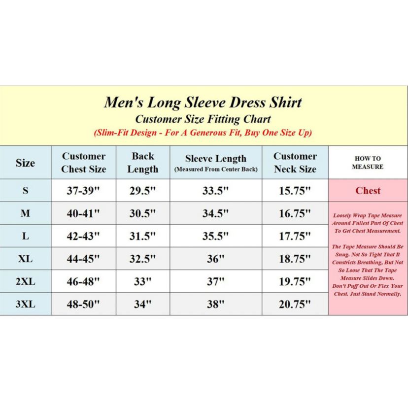 3-Pack Mens Long Sleeve Dress Shirts