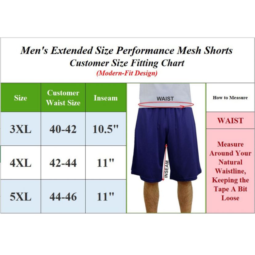 Mens Moisture Wicking Performance Basic Mesh Shorts