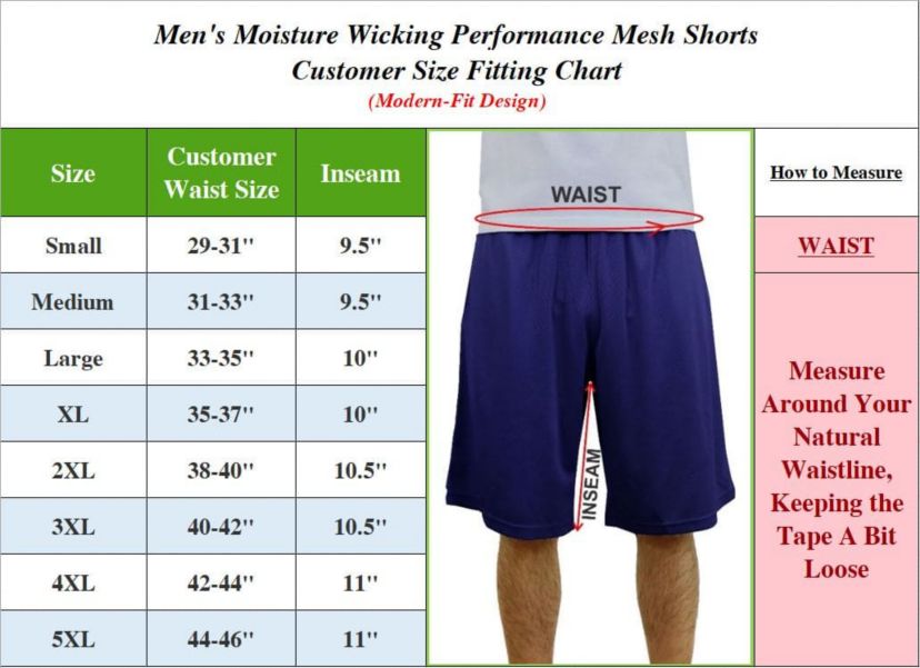 Jump Start Mens 5-Pack Lightweight Breathable Moisture Wicking Mesh Shorts