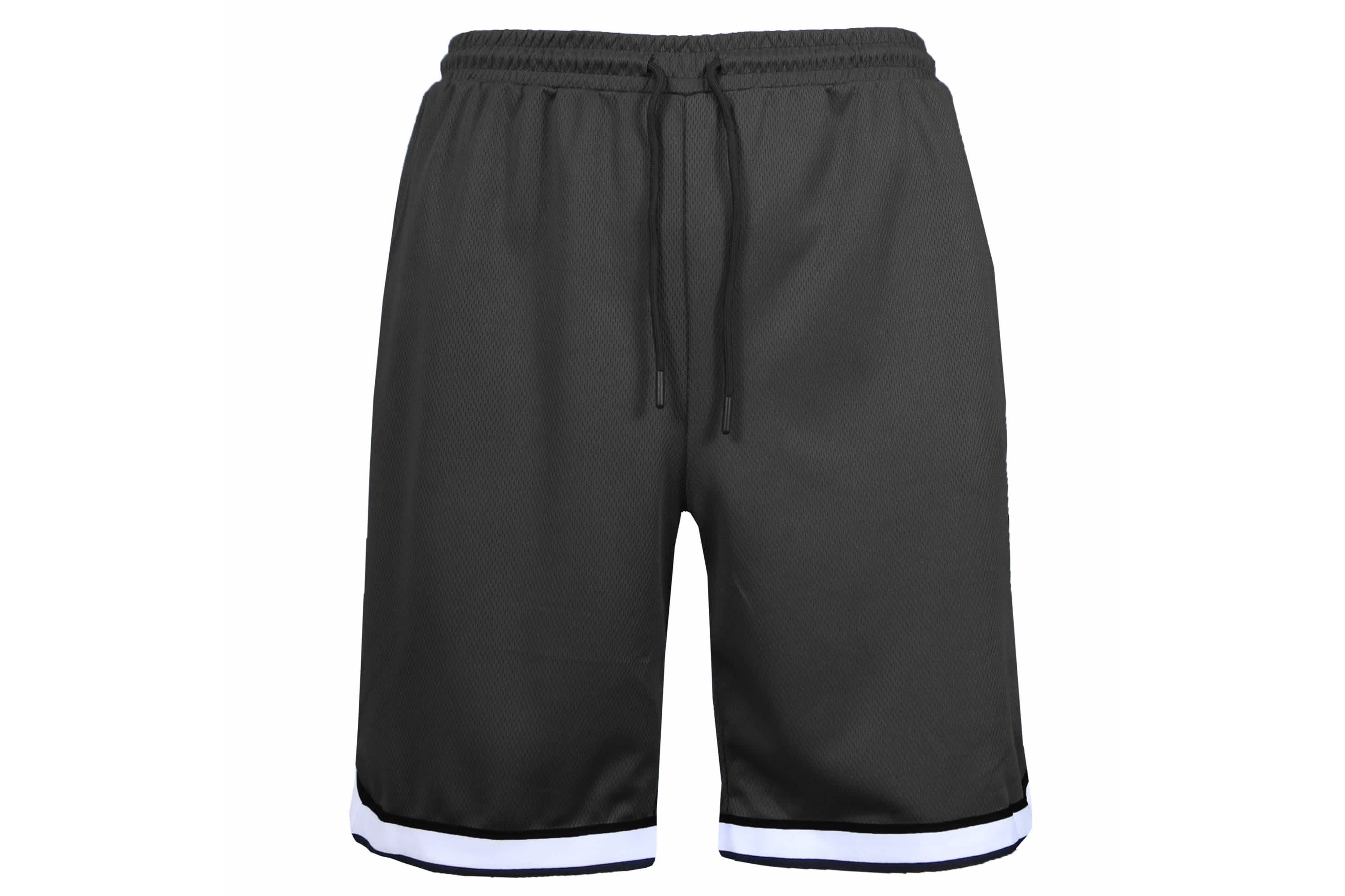 Mens Premium Active Moisture Wicking Workout  Mesh Shorts With Trim
