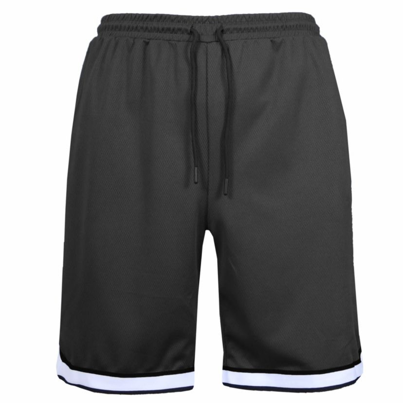 Mens Premium Active Moisture Wicking Workout  Mesh Shorts With Trim