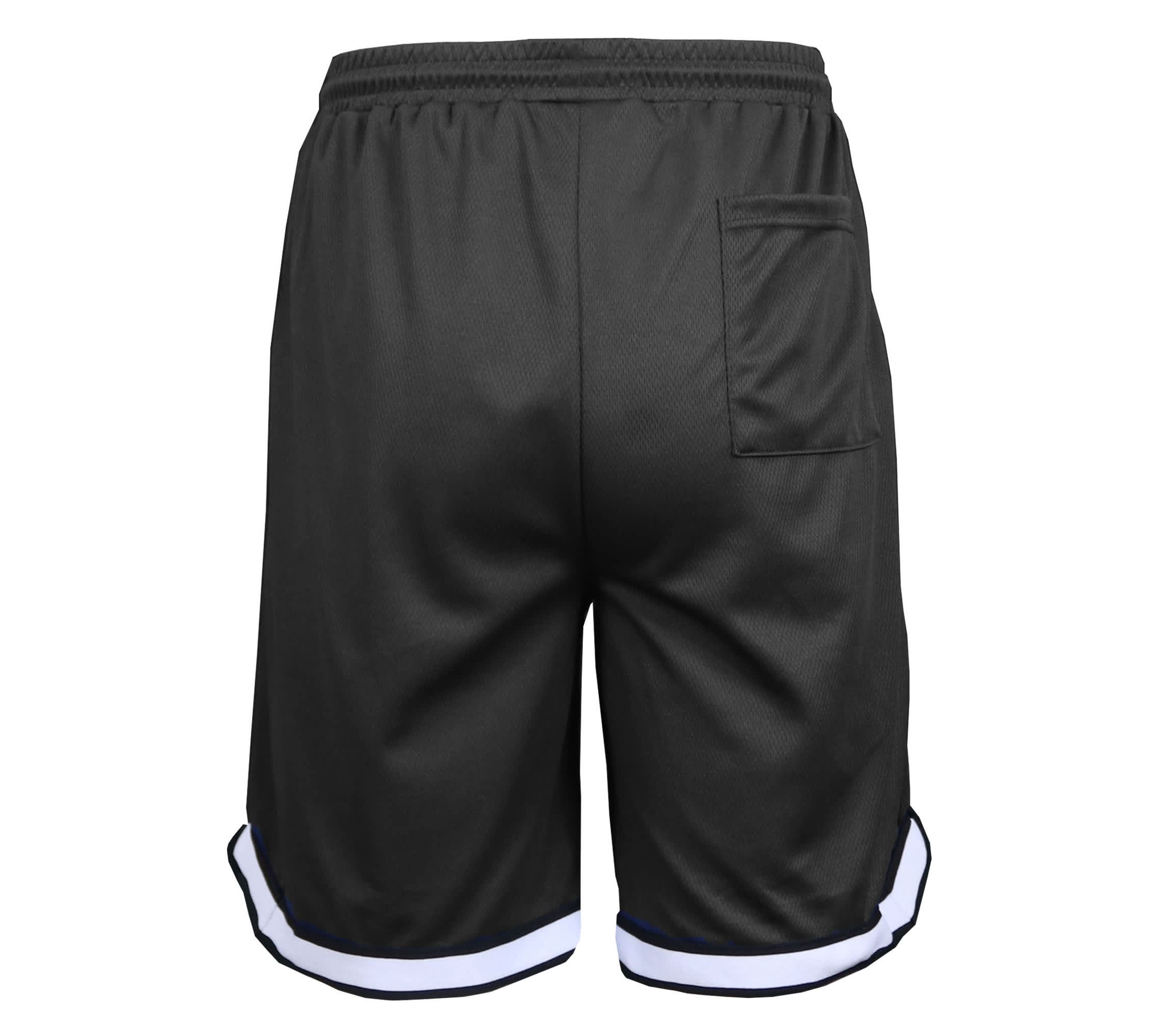Mens Premium Active Moisture Wicking Workout  Mesh Shorts With Trim