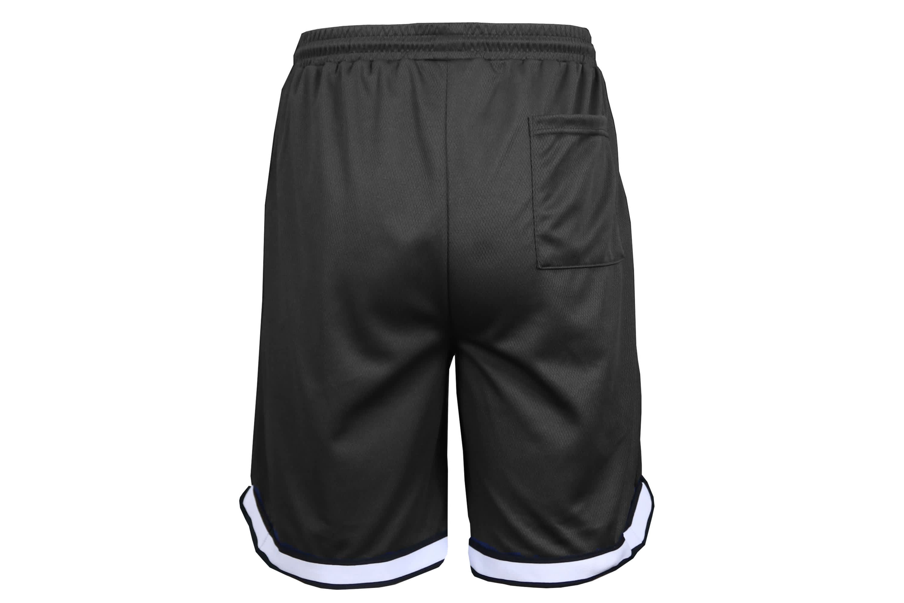 Mens Premium Active Moisture Wicking Workout  Mesh Shorts With Trim