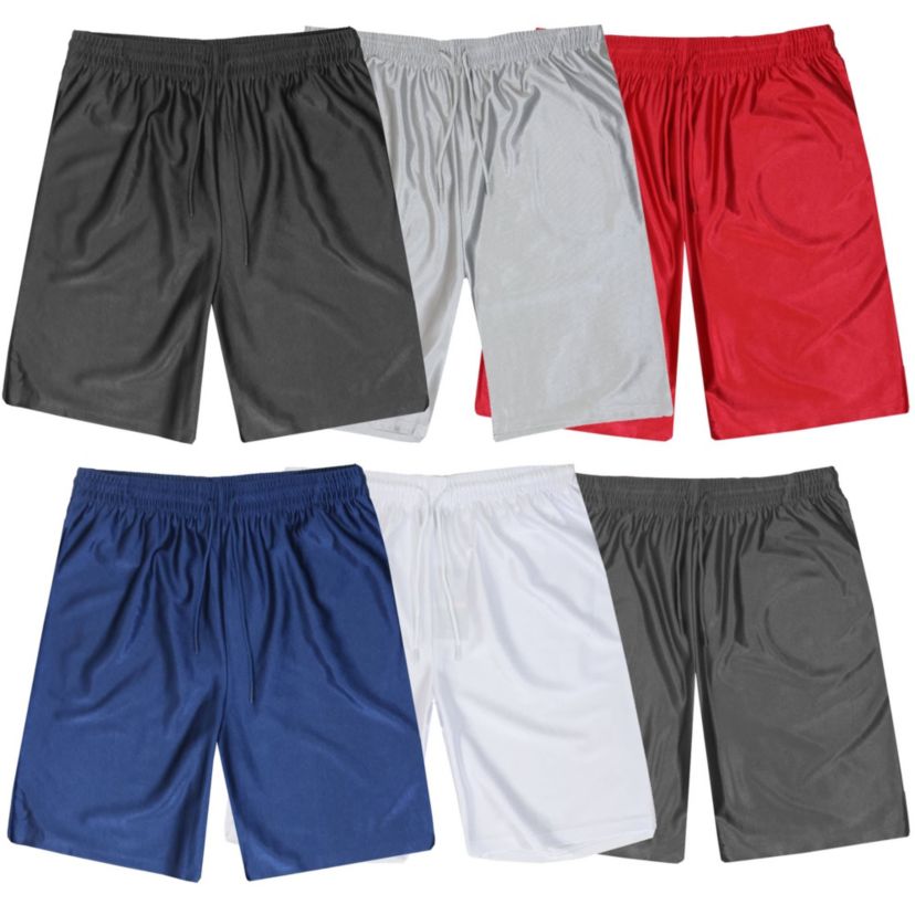 Jump Start Mens 5-Pack Lightweight Breathable Moisture Wicking Mesh Shorts
