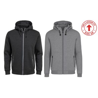 Blu Rock Men's Slim Fit Faux Shearling Fleece Lined Classic Tech Full Zip Hoodie -2 Pack, 3XL