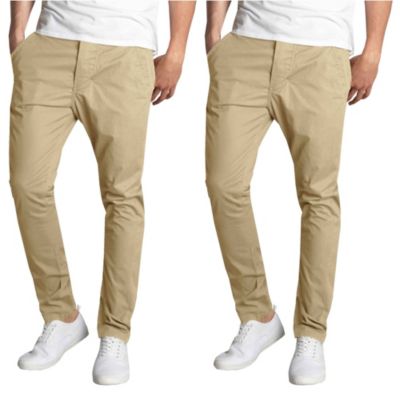 Galaxy by Harvic Men's Slim Fit Cotton Stretch Classic Chino Pants