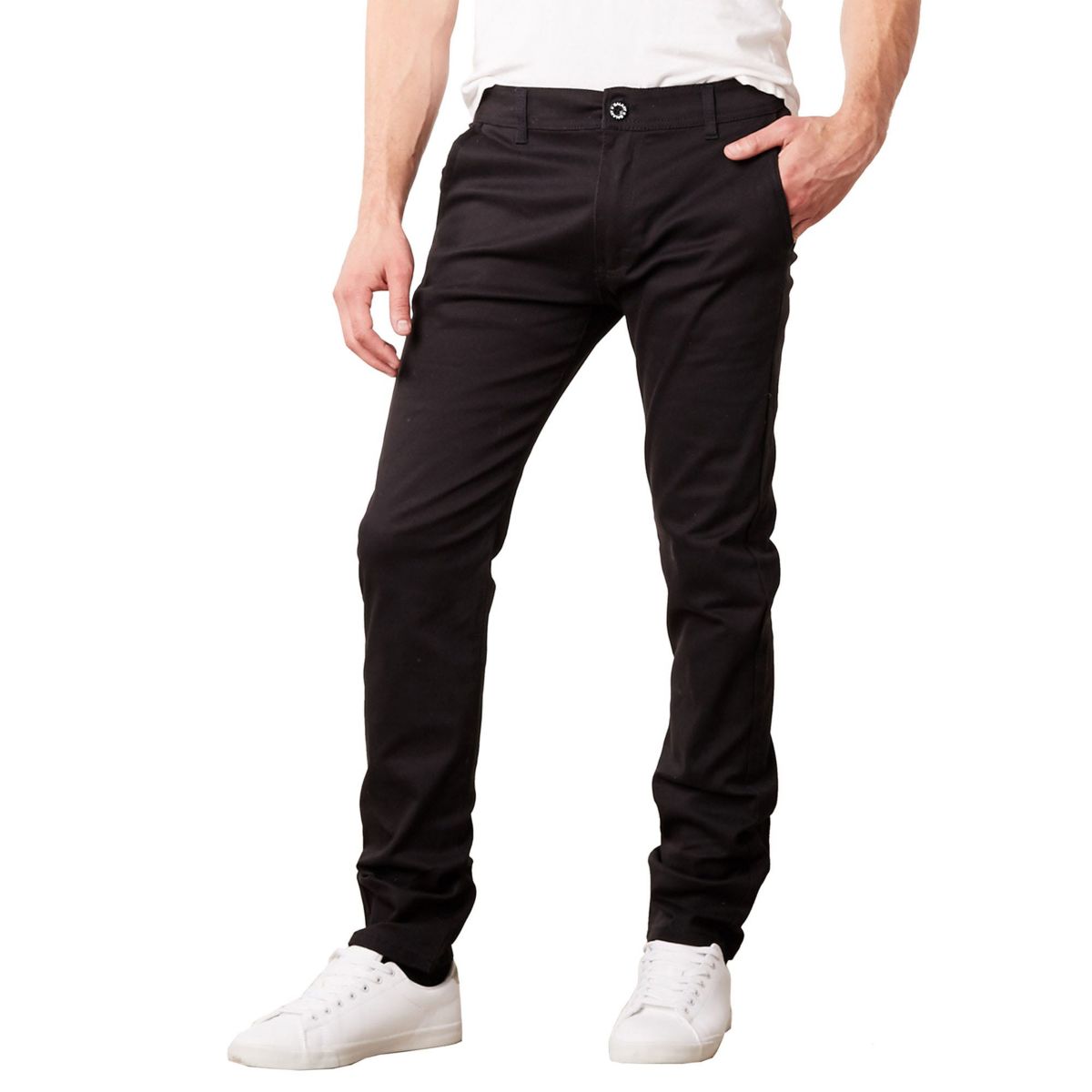 Mens Slim Fit Cotton Stretch Classic Chino Pants