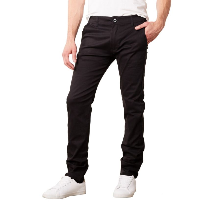 Mens Slim Fit Cotton Stretch Classic Chino Pants