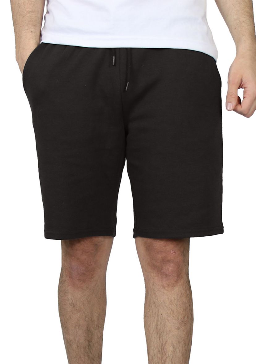 Mens Tech Fleece Performance Shorts With Heat Seal Zipper Pocket