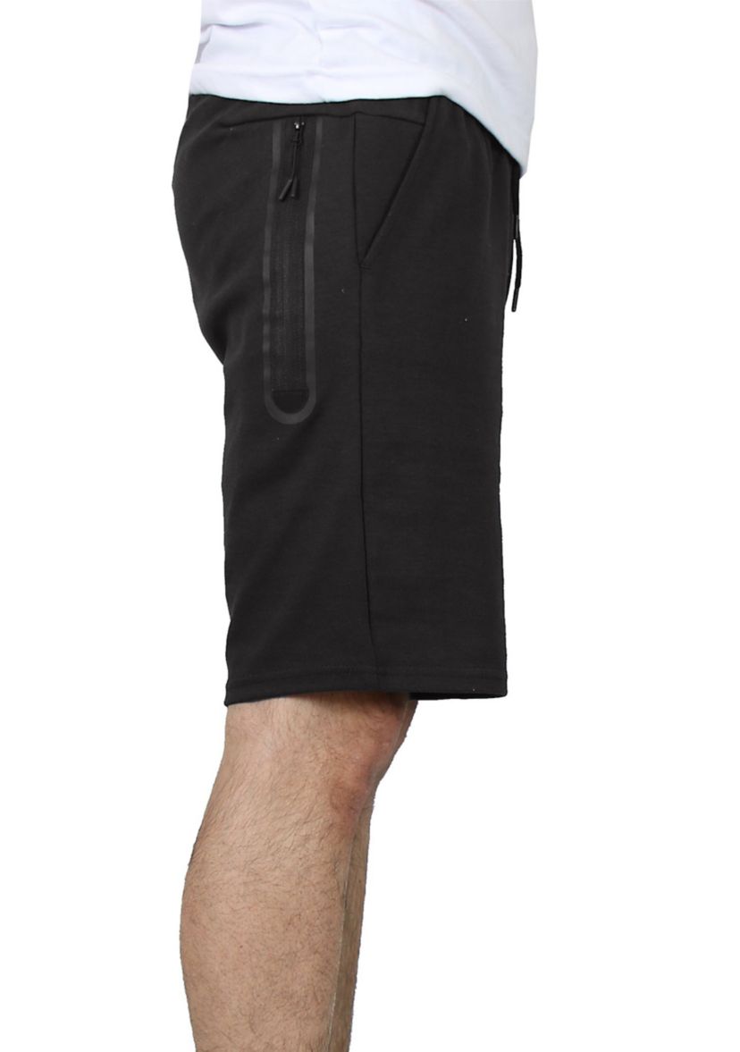 Mens Tech Fleece Performance Shorts With Heat Seal Zipper Pocket