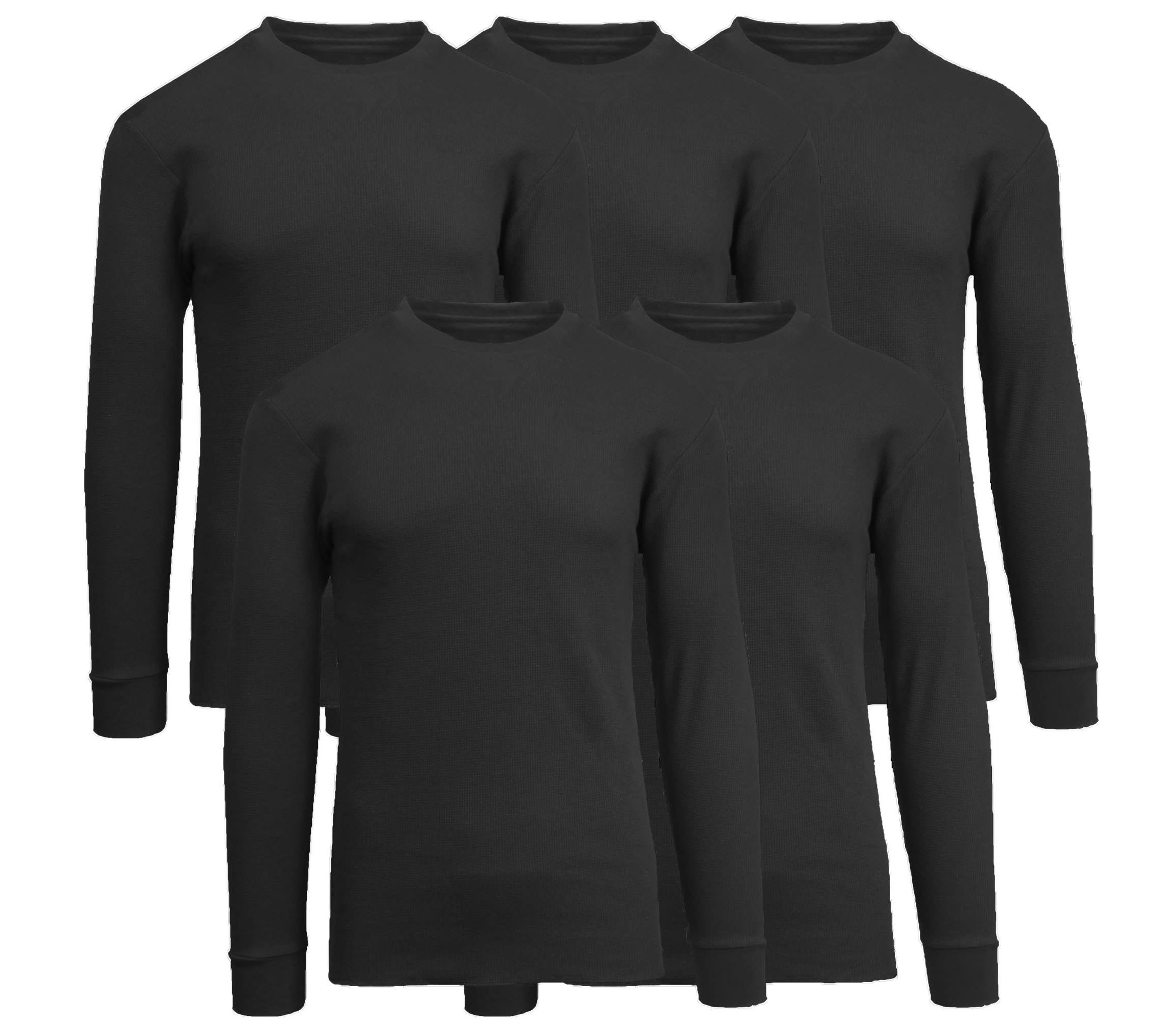 Mens Modern Fit  Waffle-Knit Classic Thermal-5 Pack