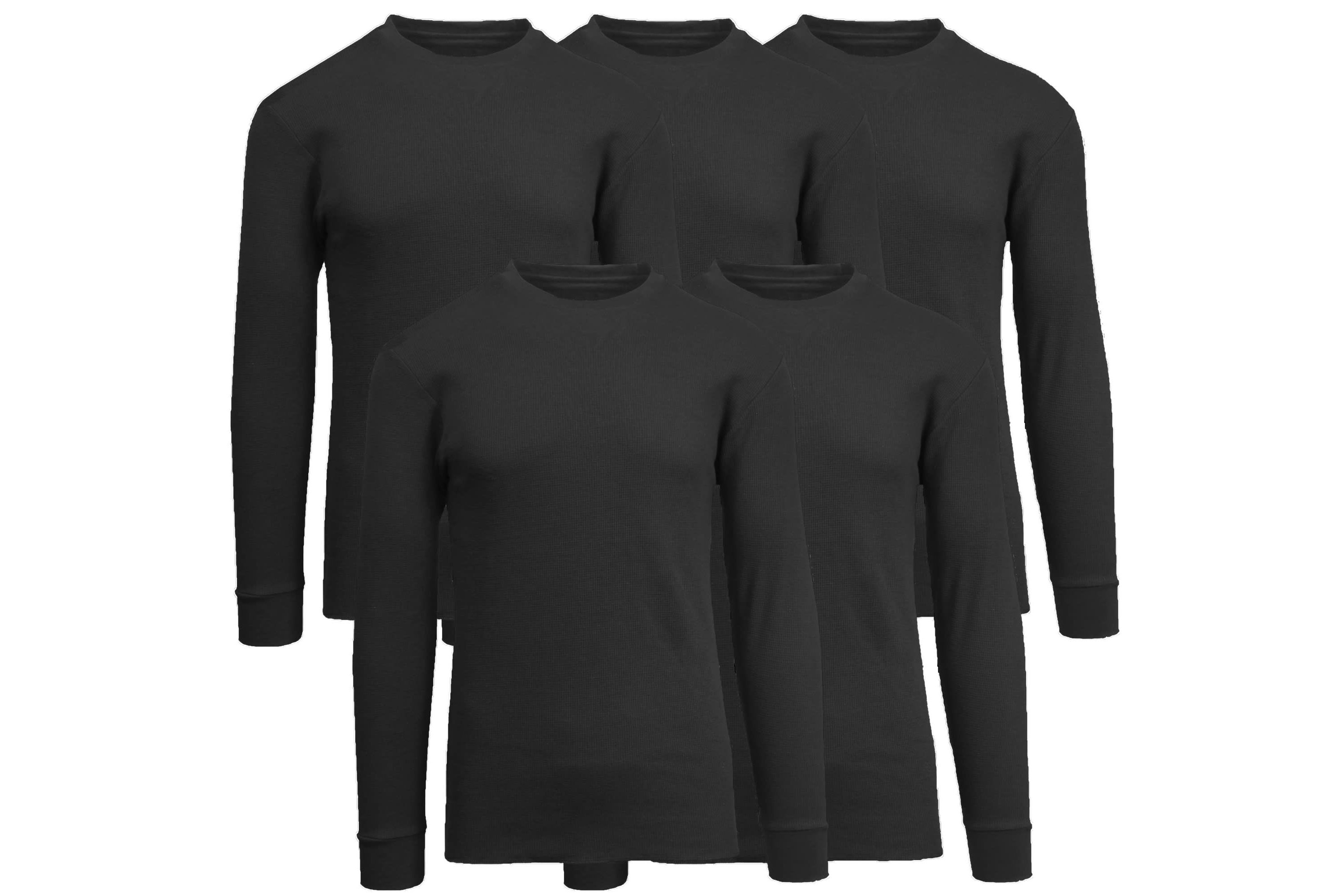Mens Modern Fit  Waffle-Knit Classic Thermal-5 Pack