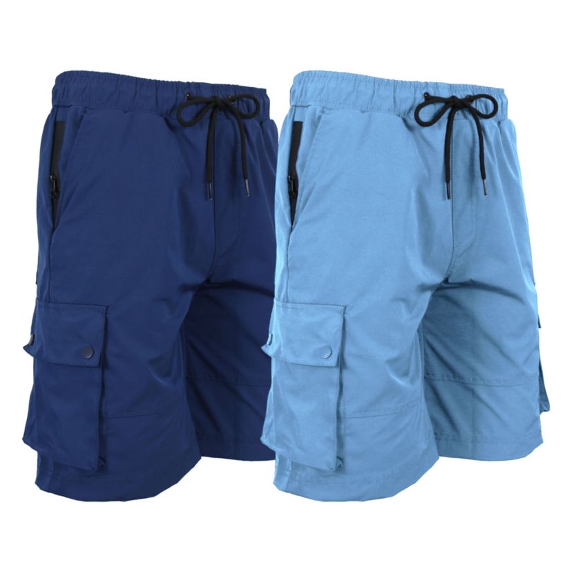 Moisture Wicking Performance Quick Dry Cargo Shorts-2 Pack