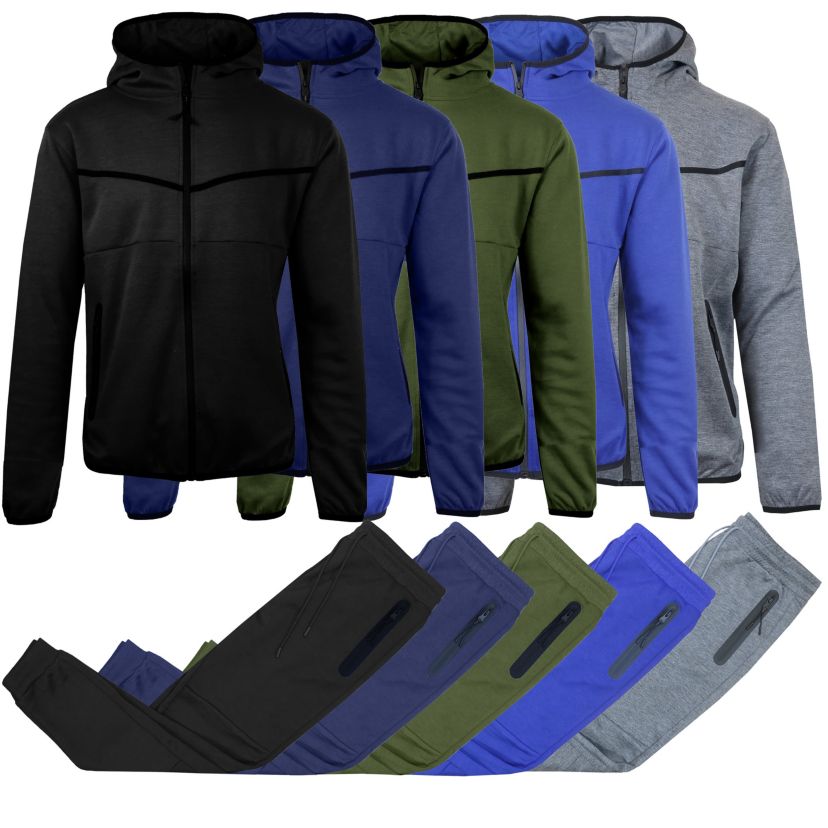 Galaxy by Harvic  Mens Tech Fleece Hoodie and Jogger 2 Piece Set