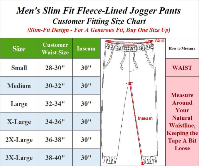 Galaxy Pro Star Mens Slim Fit Fleece Lined Joggers-3 Pack