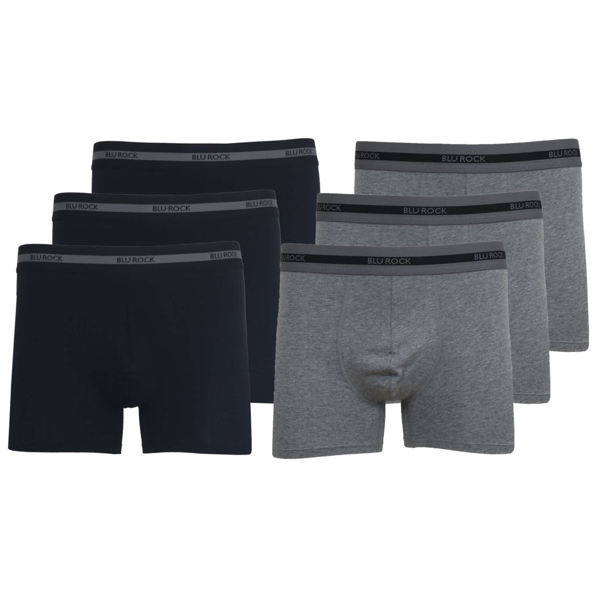 Mens Cotton Flex Stretch Boxer Briefs-6 Pack