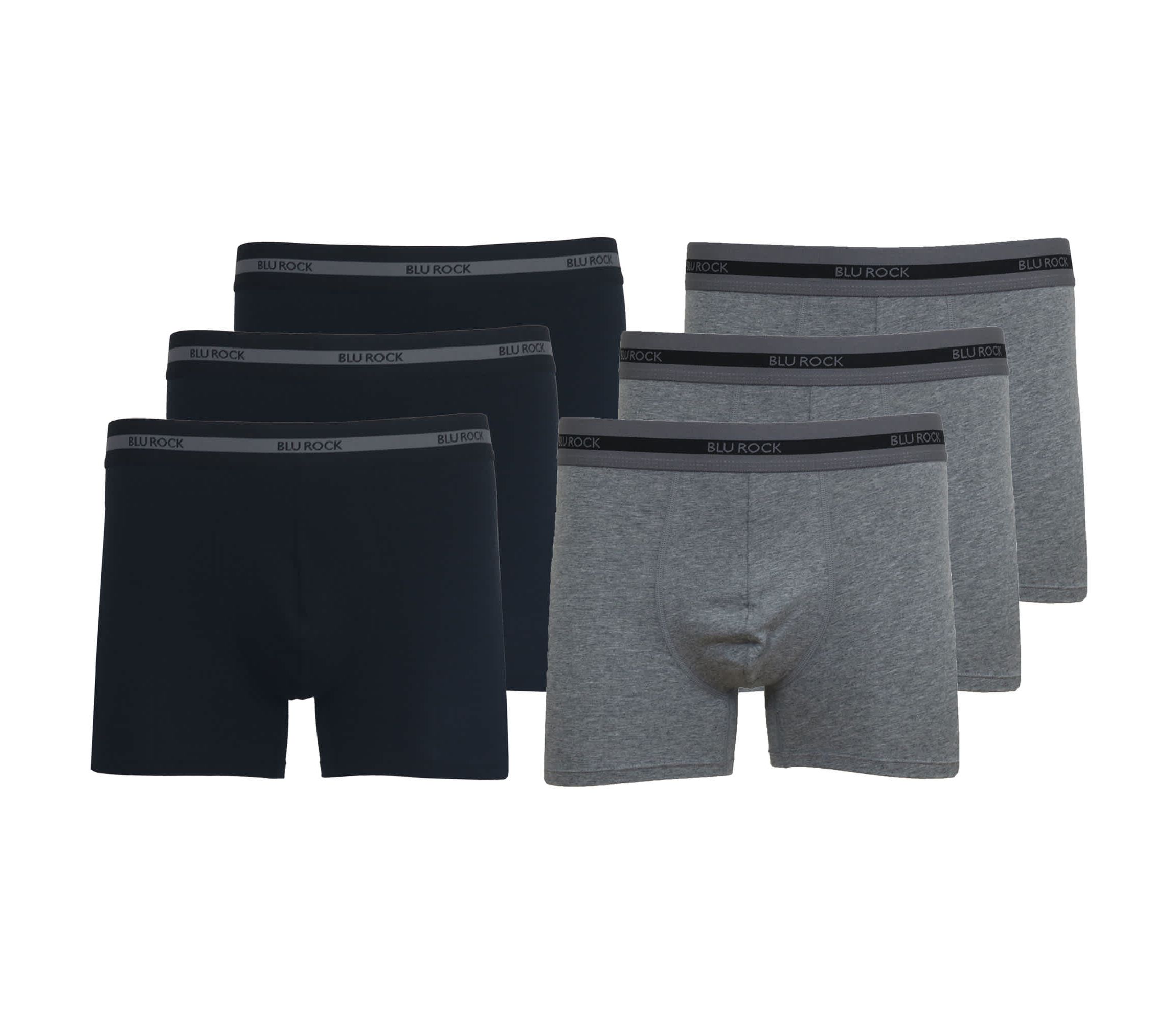 Mens Cotton Flex Stretch Boxer Briefs-6 Pack