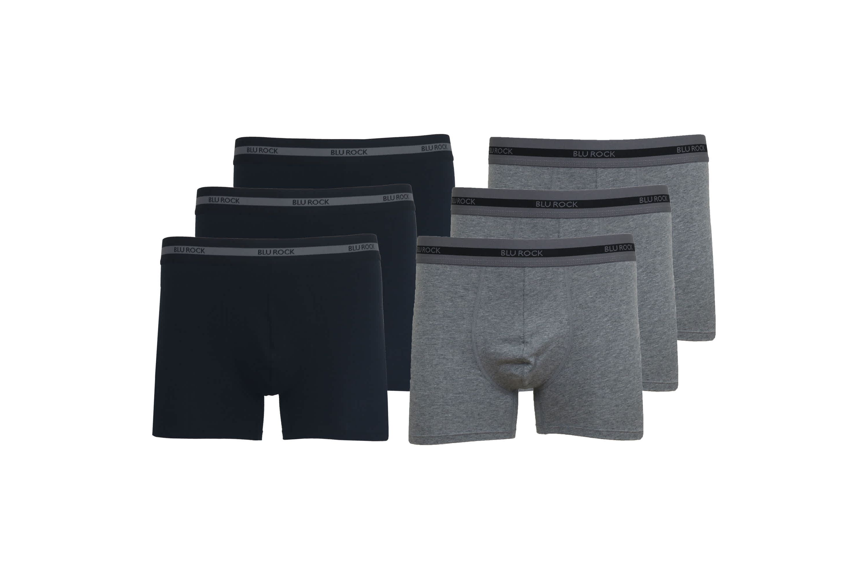 Mens Cotton Flex Stretch Boxer Briefs-6 Pack