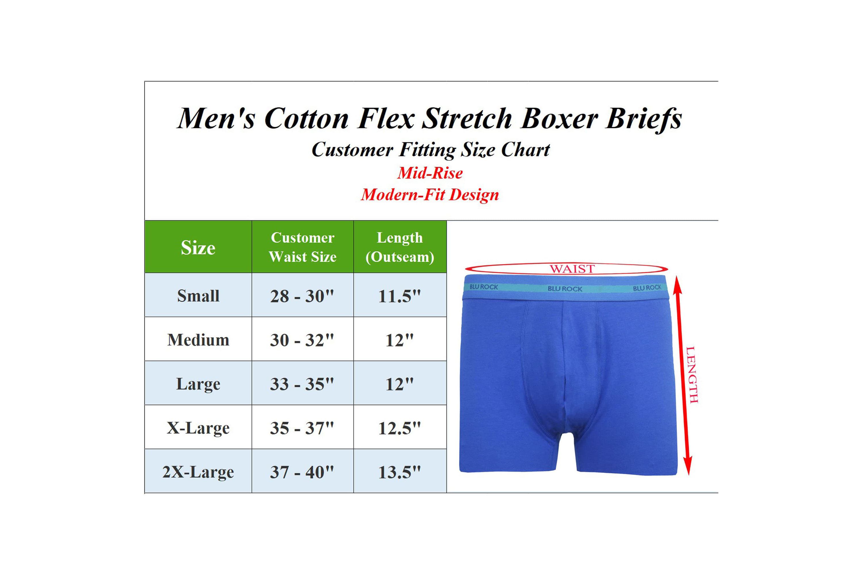 Mens Cotton Flex Stretch Boxer Briefs-9 Pack