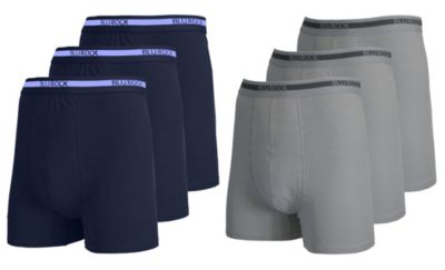 Galaxy by Harvic (6-Pack) Men's Stretch Cotton Boxer Briefs (Sizes, S-2XL), Blue, XXL