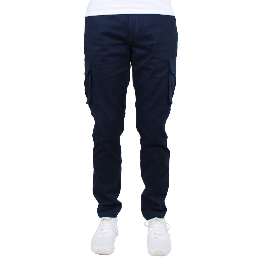 Mens Flex-Stretch Cotton Cargo Pants, 31-Inch Inseam - Comfortable and Durable- 3 Pack