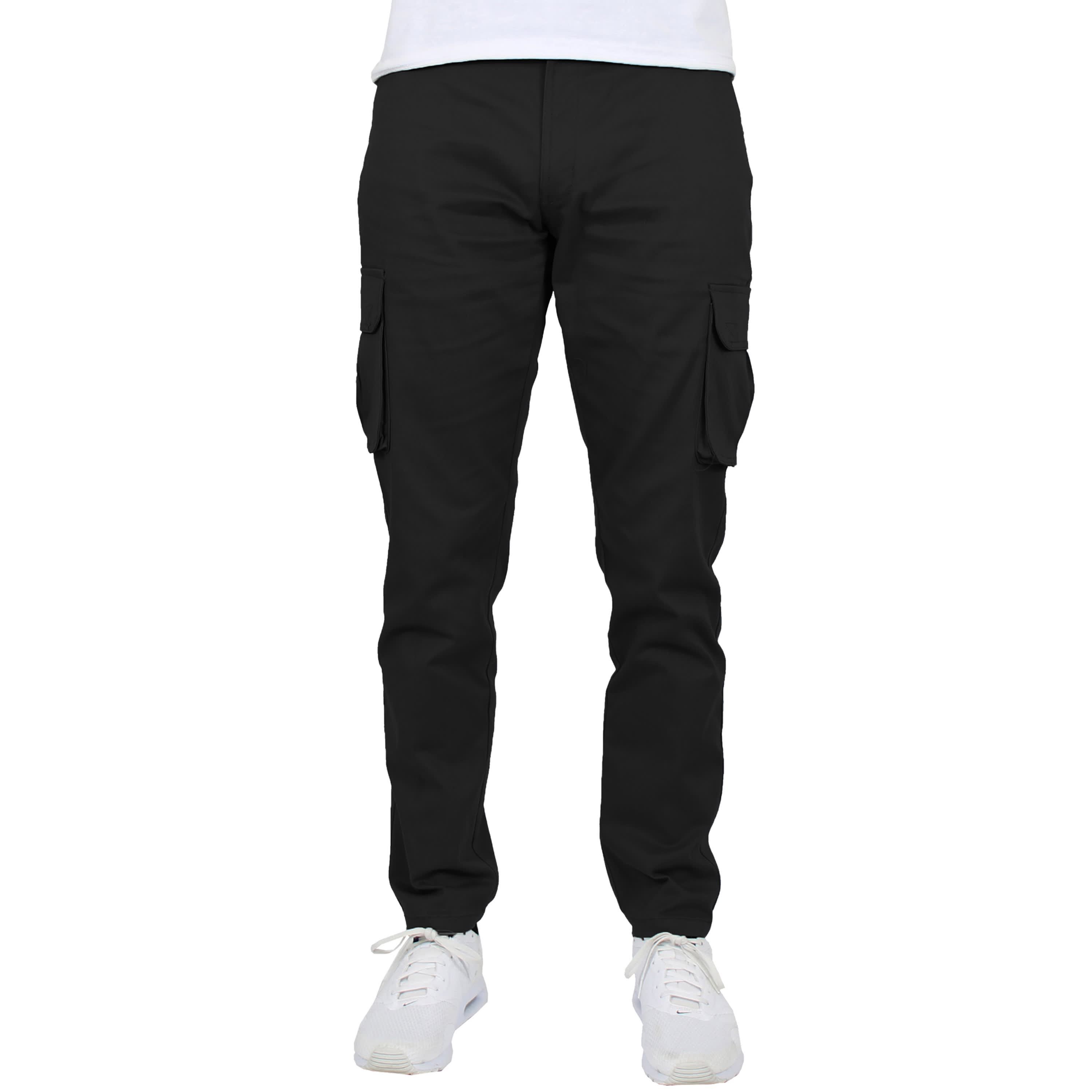 Mens Flex-Stretch Cotton Cargo Pants, 31-Inch Inseam - Comfortable and Durable