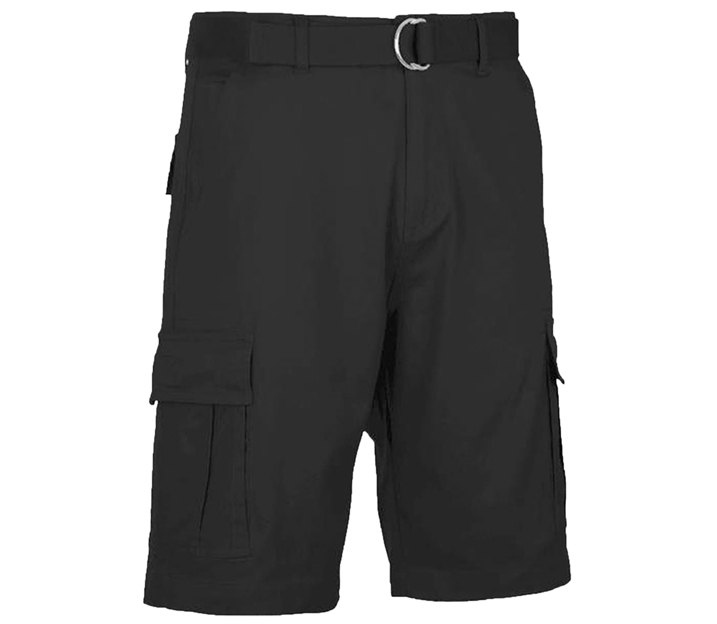 Blu Rock Mens Modern Fit  Cotton Flex Stretch Cargo Shorts With Belt