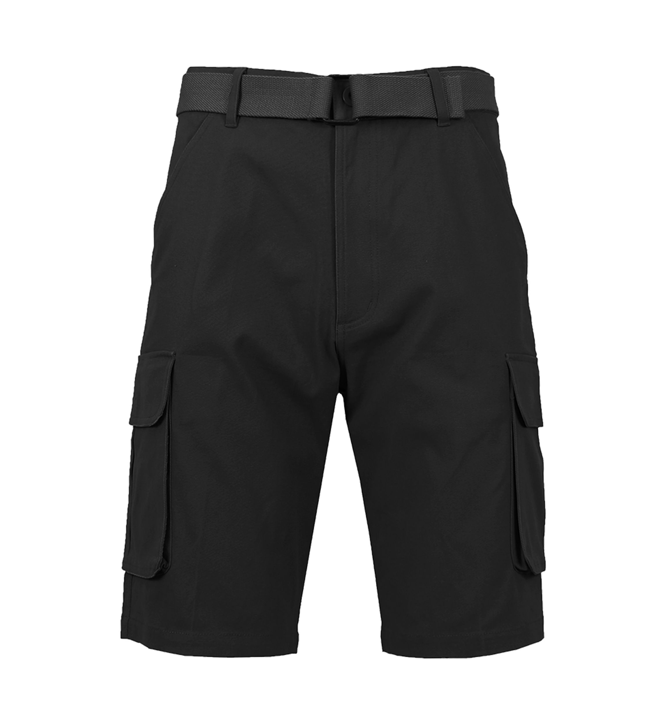 Mens Cotton Flex Stretch Cargo Shorts with Belt