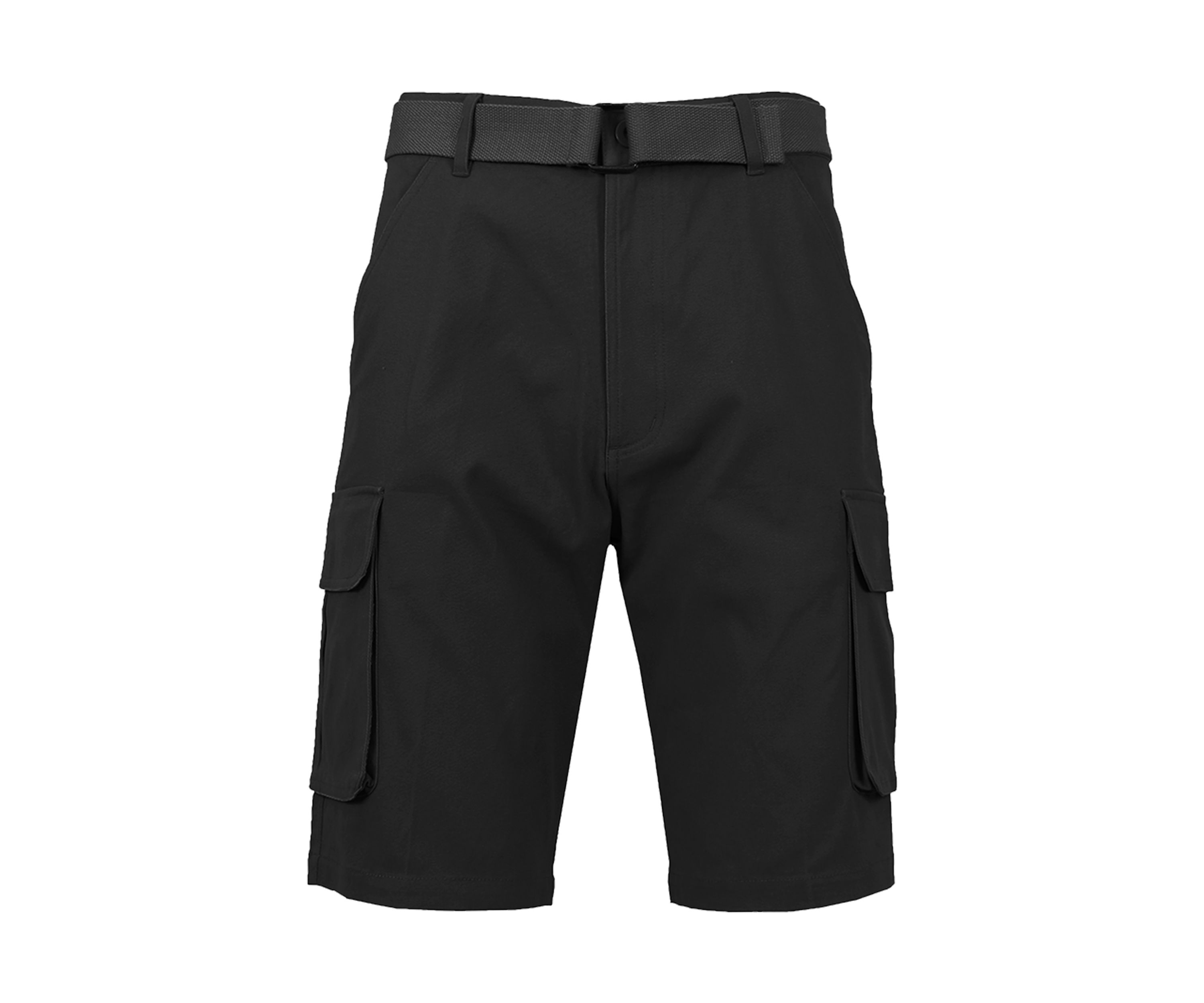 Mens Cotton Flex Stretch Cargo Shorts with Belt