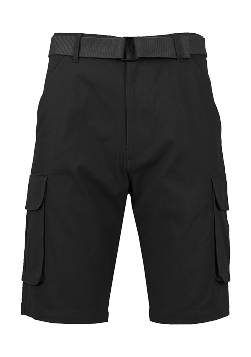 Mens Cotton Flex Stretch Cargo Shorts with Belt