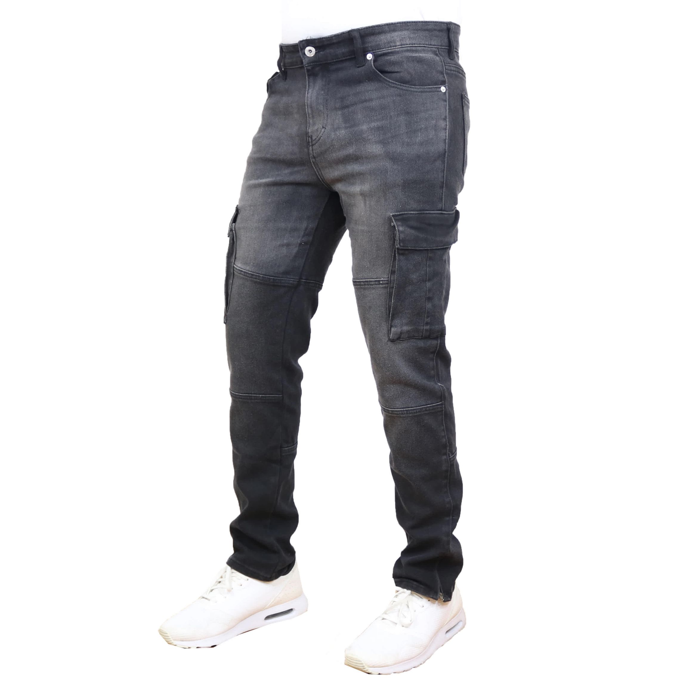 Blue Ice Mens Stretch Cargo Pocket Jeans