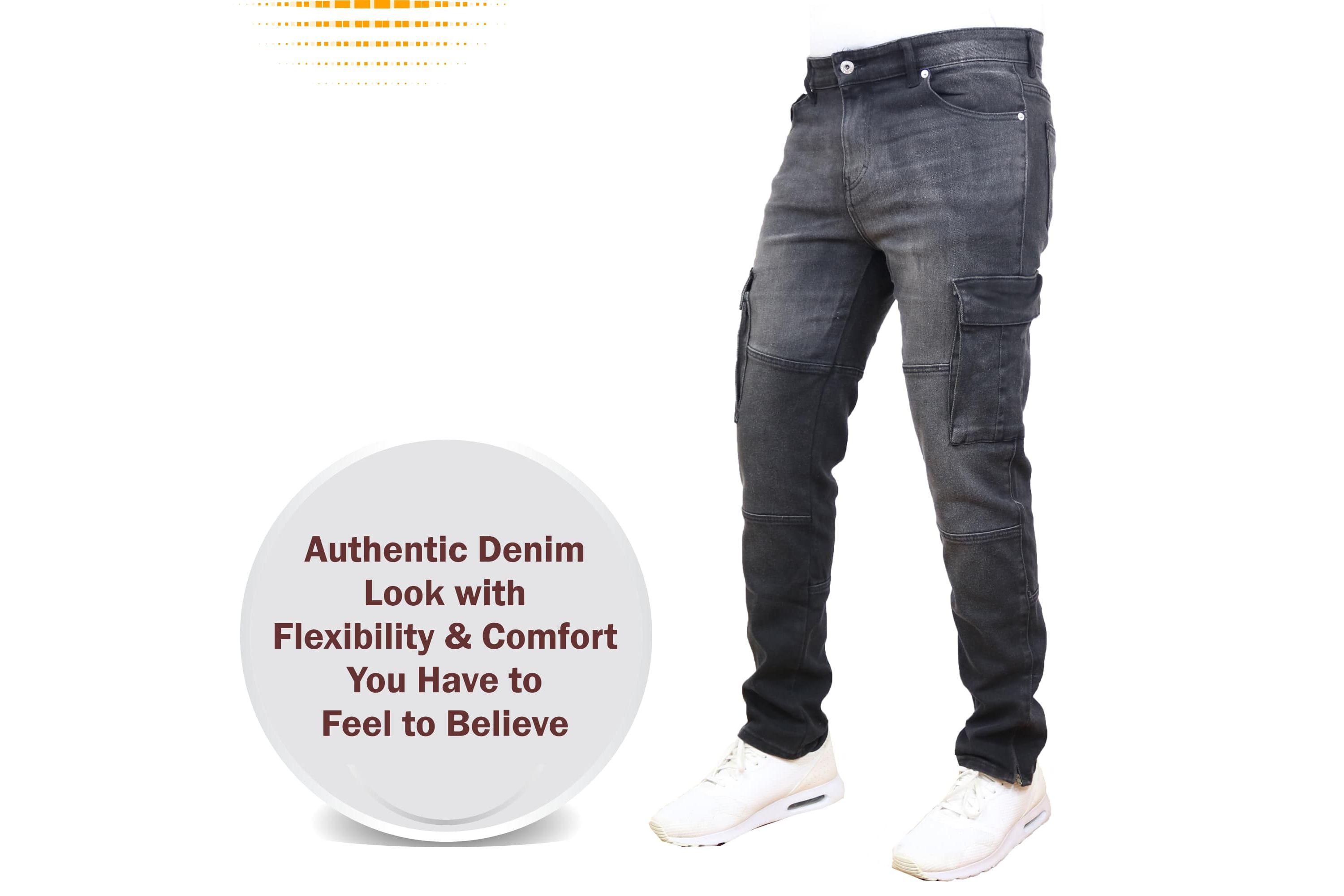 Blue Ice Mens Stretch Cargo Pocket Jeans