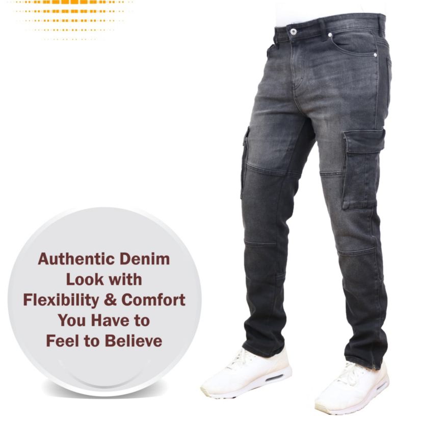 Blue Ice Mens Stretch Cargo Pocket Jeans