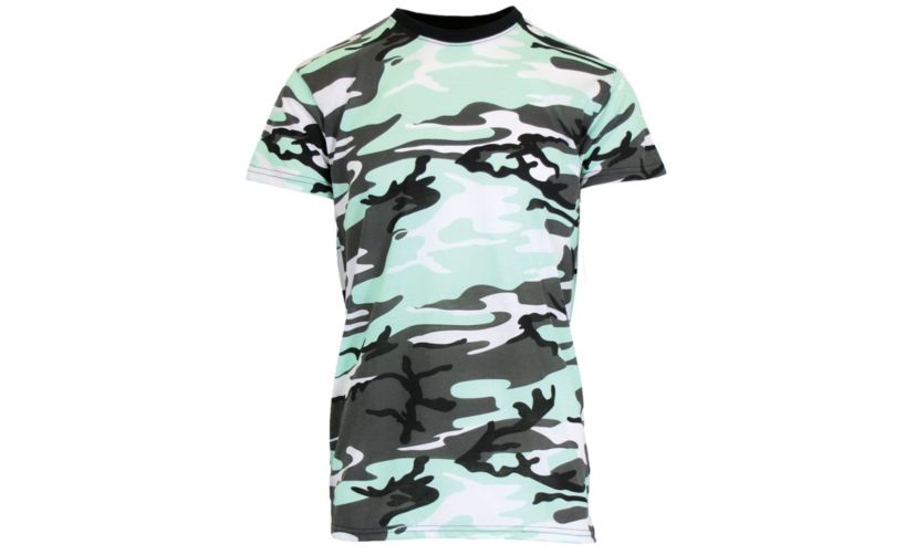 Galaxy By Harvic Mens Camo Printed Short Sleeve Crew Neck Tee