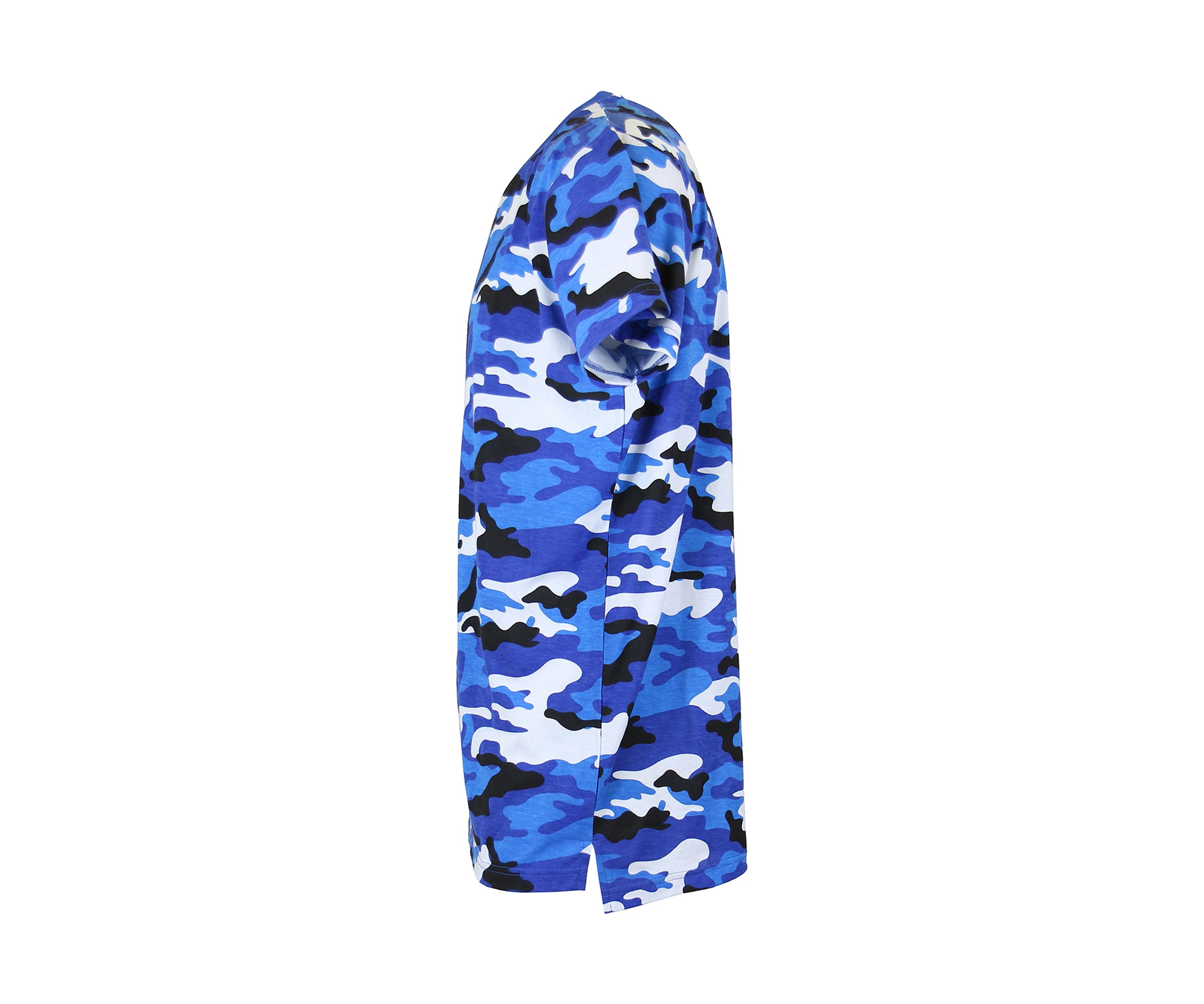 Mens Short Sleeve Crew Neck Camo Printed T-Shirt