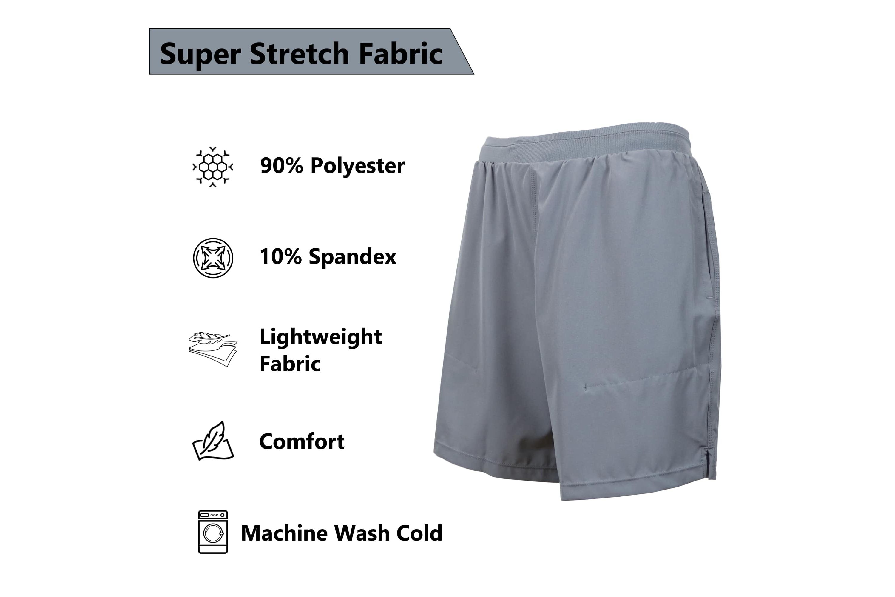Jump Start Men’s 6-Pocket All Motion Stretch Utility Shorts
