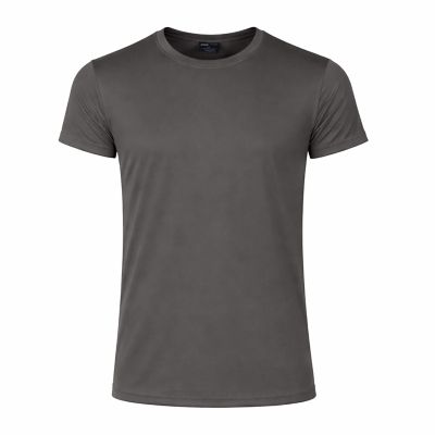 Jump Start Men's Poly Tech Short Sleeve Crew Neck Tee, Grey, 3XL