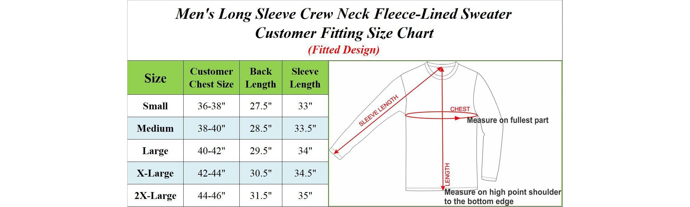 Galaxy By Harvic Mens Crew Neck Fleece-Lined Pullover Sweateshirt-2 Pack