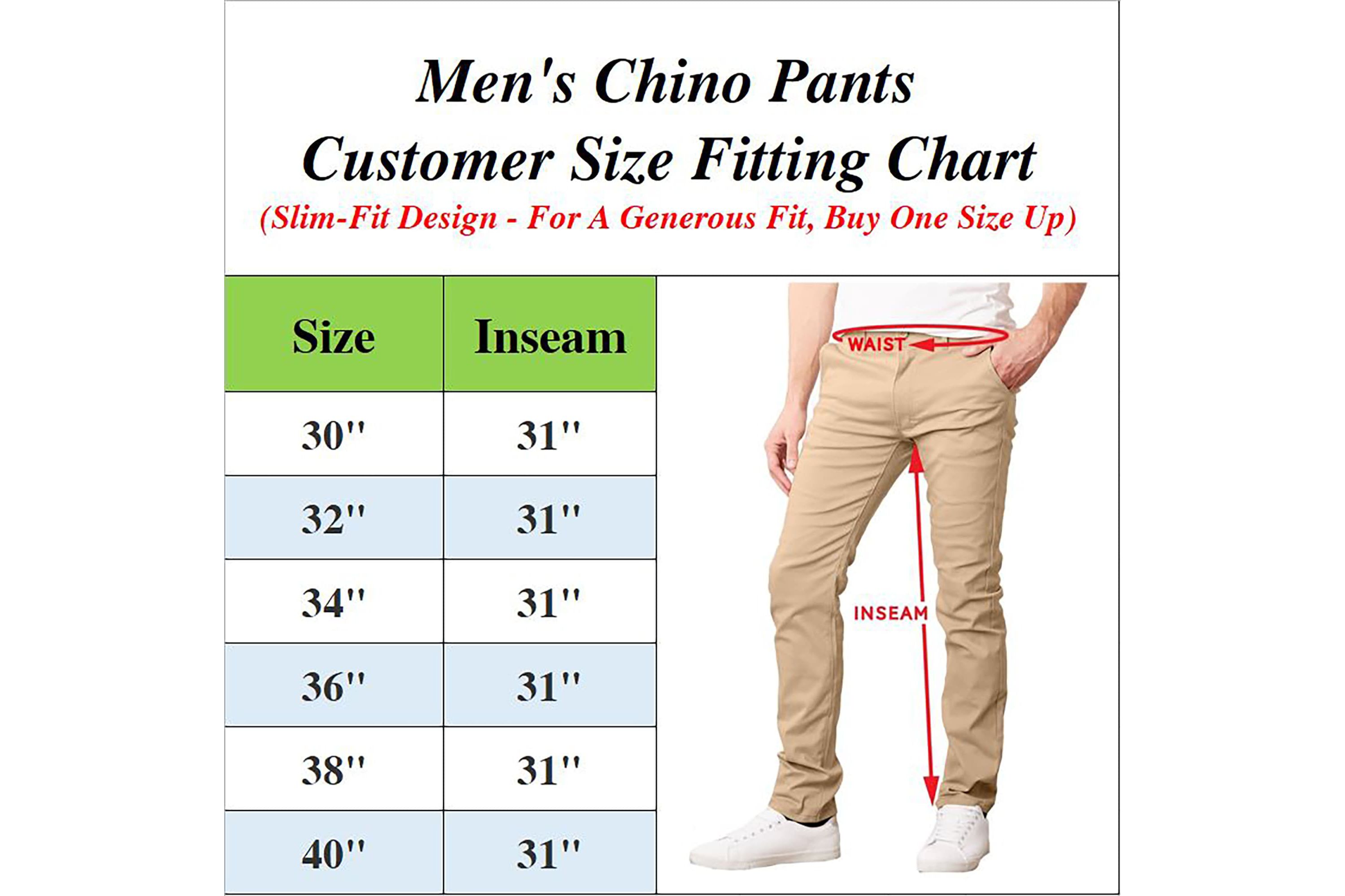 JumpStart Men’s Slim Fit  Heavyweight Fleece-Lined Stretch Chino Uniform Work Pants -2 Pack